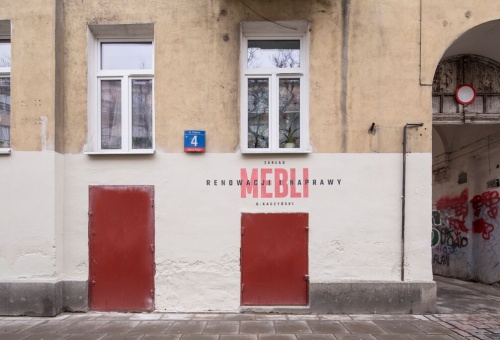 Works of furniture renovation and repair signboard